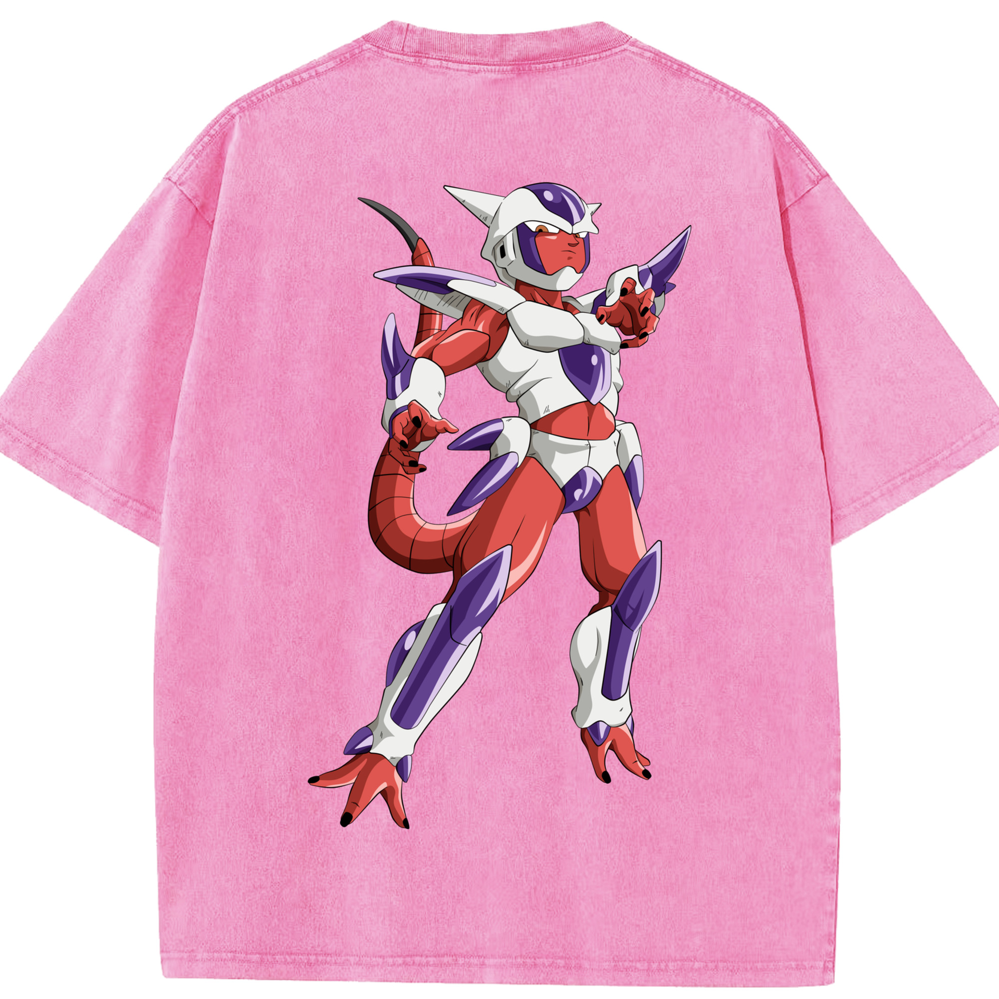 （画像用） ドラゴンボール フリーザ DRAGON BALL Frieza 綿100% ヴィンテージ風 半袖Tシャツ（背面プリント）